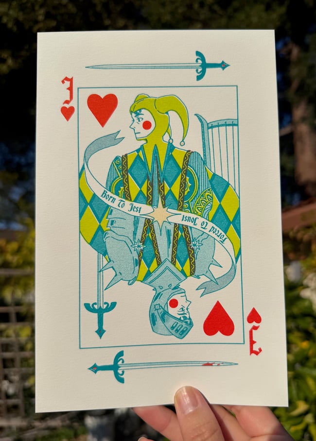 Born To Jest Riso Print