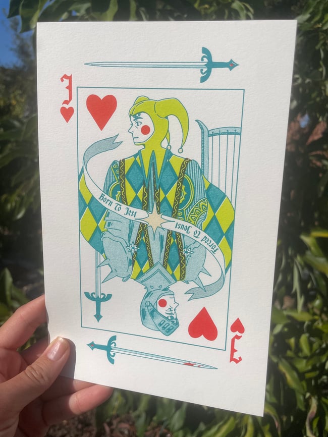 Born To Jest Riso Print