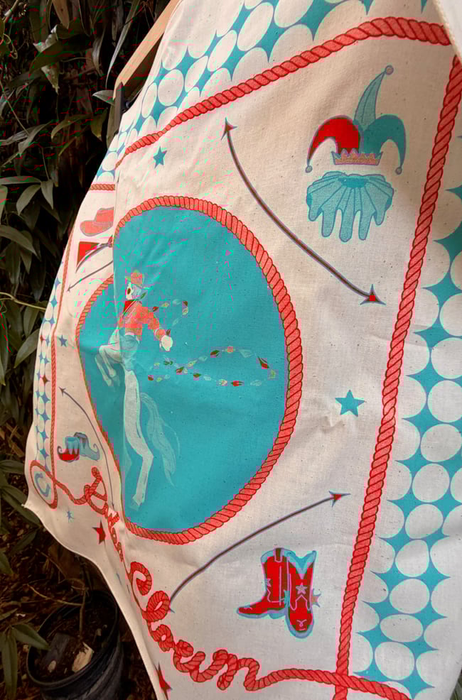 Rodeo Clown Screenprinted Bandana