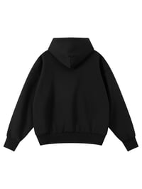 Image 2 of 500 GSM Staple Heavyweight Fleece Hoodie "BLACK"