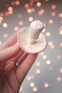 Image 3 of Pink/Purple Porcelain Mushroom Hanging Decorations