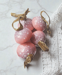 Image 4 of Pink/Purple Porcelain Mushroom Hanging Decorations
