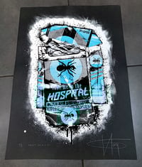 Image 1 of TAKE ME TO THE HOSPITAL - 4/5 TEST PROOF - BLUE on BLACK