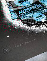 Image 2 of TAKE ME TO THE HOSPITAL - 4/5 TEST PROOF - BLUE on BLACK
