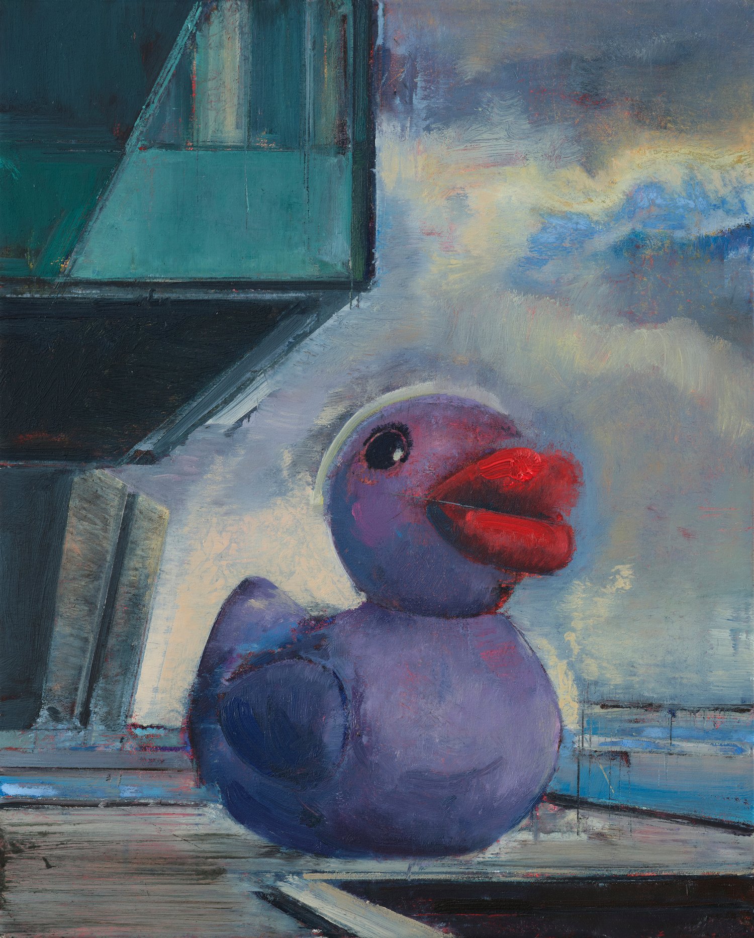 Image of Painting / maleri / "København – Malerdrømme og tankestreger – Ællingen" / 40x50 cm