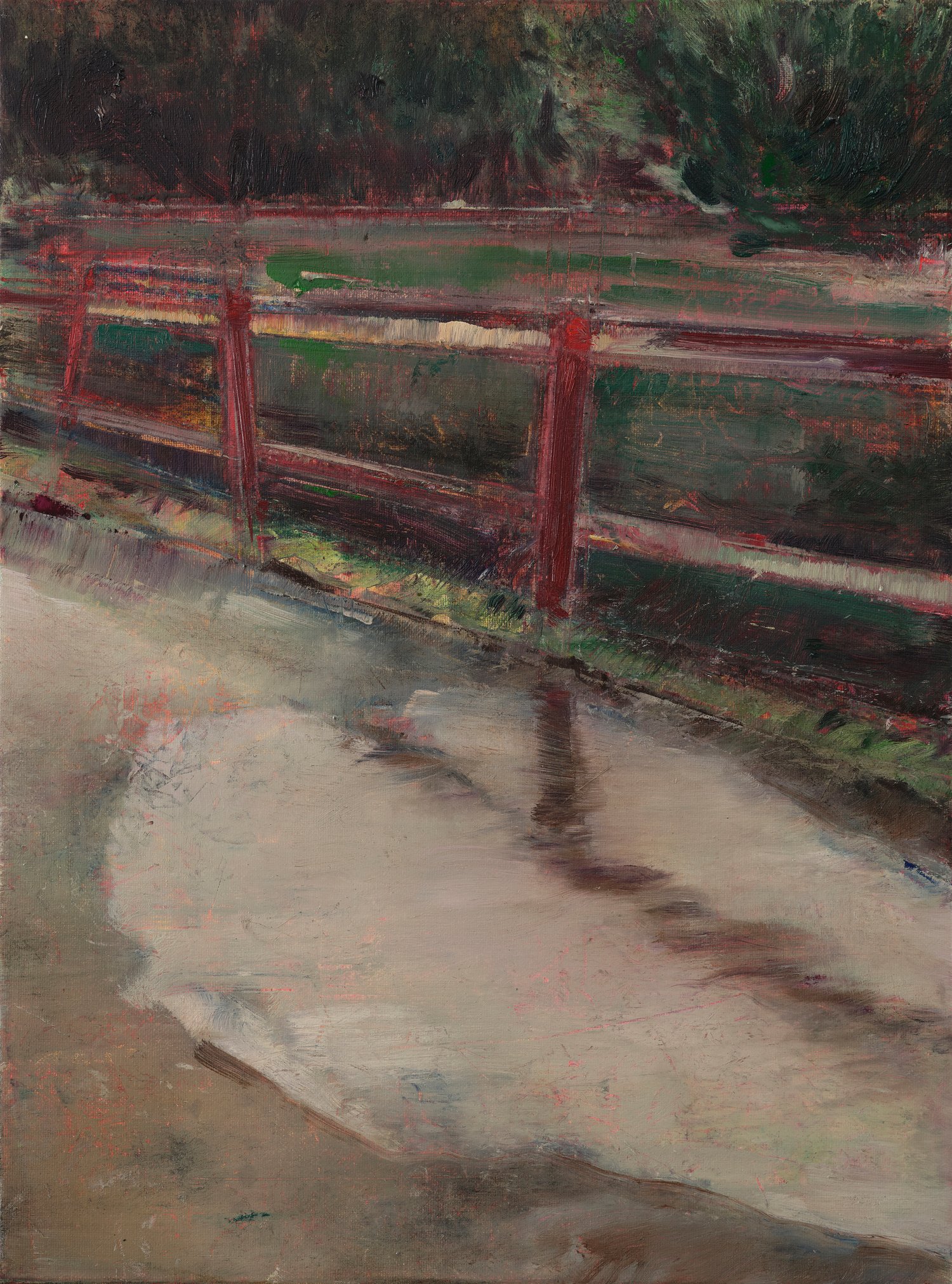 Image of Painting / maleri / "Islands Brygge – Malerdrømme og tankestreger – Pyt #4" / 30x40 cm