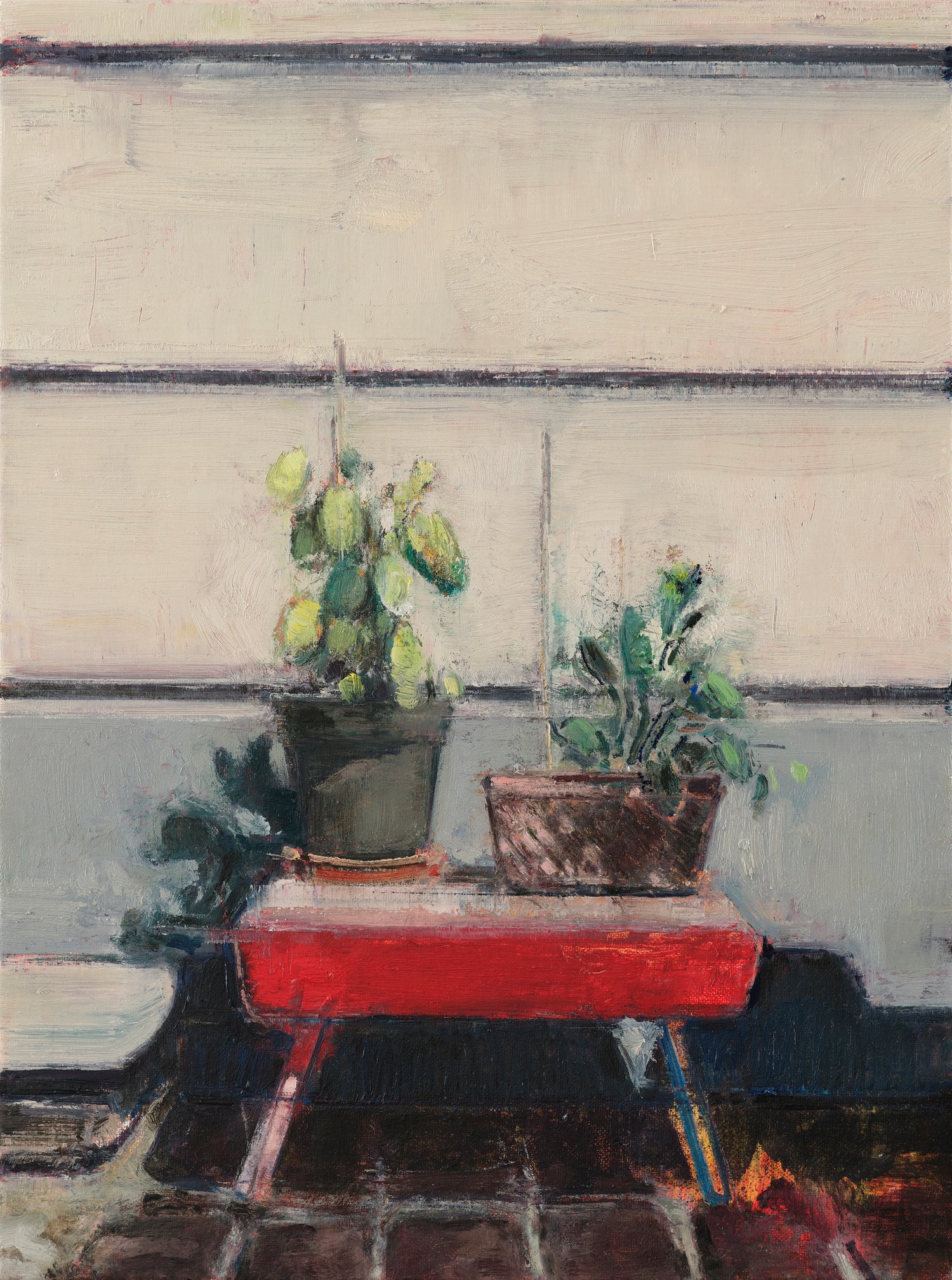 Image of Painting / maleri / "Islands Brygge – Malerdrømme og tankestreger – Mogens planter" / 30x40 cm