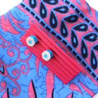 Image 2 of Upcycled colouring pencil stud earrings handmade crayon jewellery