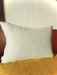 Image 4 of WELSH ROSE WOVEN WOOL CUSHION- RECTANGLE