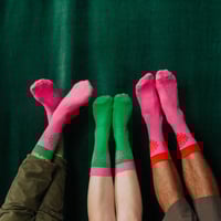 Image 3 of Chaussettes unisexe rouge Maison 89