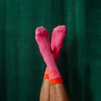 Image 2 of Chaussettes unisexe rouge Maison 89