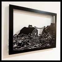 Image 3 of 🌊 “Towan Island, Newquay” – Steel Coastal Artwork © Polygon Bear 2025