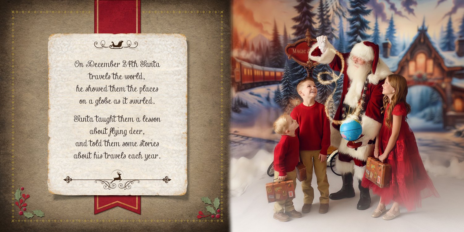 Image of ✨ 10x10 Santa Storybook – 10-Page Hardcover Keepsake ✨Custom made vintage Inspired