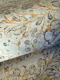 Image 5 of Some of a kind hand marbled papers ''Lacy Quill" (3 sheets available)