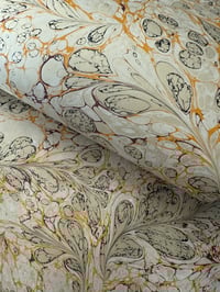Image 6 of Some of a kind hand marbled papers ''Lacy Quill" (3 sheets available)
