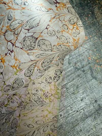 Image 9 of Some of a kind hand marbled papers ''Lacy Quill" (3 sheets available)