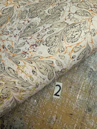 Image 3 of Some of a kind hand marbled papers ''Lacy Quill" (3 sheets available)