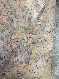 Image 1 of Some of a kind hand marbled papers ''Lacy Quill" (3 sheets available)