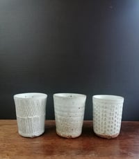 Image 1 of A trio of Cornish stone and Dolomite glazed Beakers 