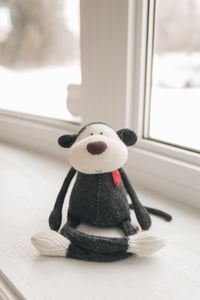 Image 1 of Finley - Sculpted Sock Monkey, Polyfilled and Weighted