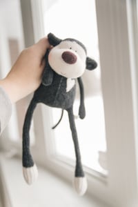 Image 2 of Fern - Sculpted Sock Monkey, Polyfilled and Weighted