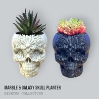Image 1 of Mini Marble Skull Planter
