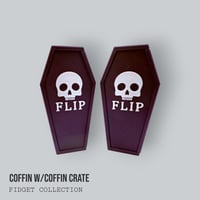 Image 3 of Kickflip Magnetic Fidget Skateboard - Coffin Edition