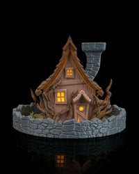 Image 1 of Ghost Manor Lamp: Gothic Haunted House Table Light