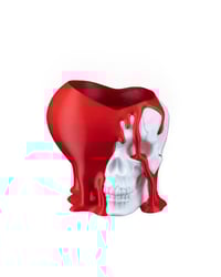 Image 7 of Dripping Skull Planter – Gothic Halloween Home Decor