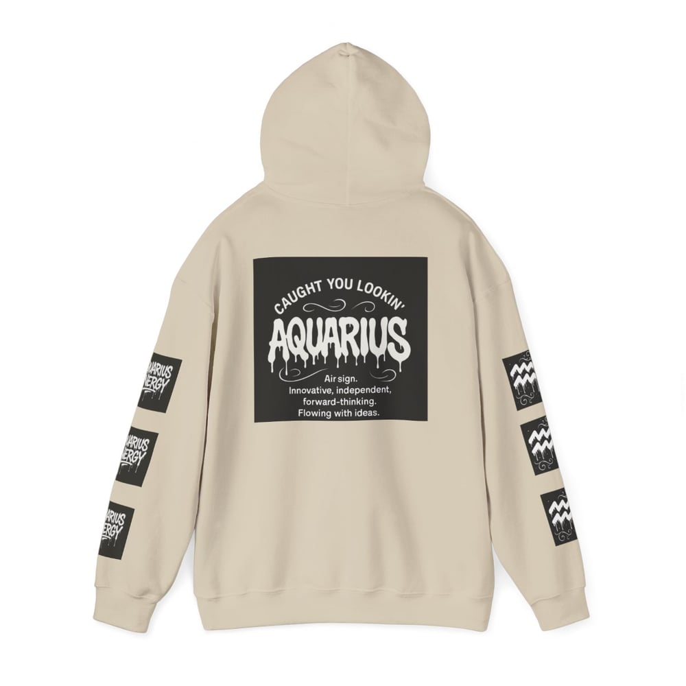 Image of Unisex Aquarius Zodiac Hoodie — All Eyes On Aquarius Graphic Sweatshirt