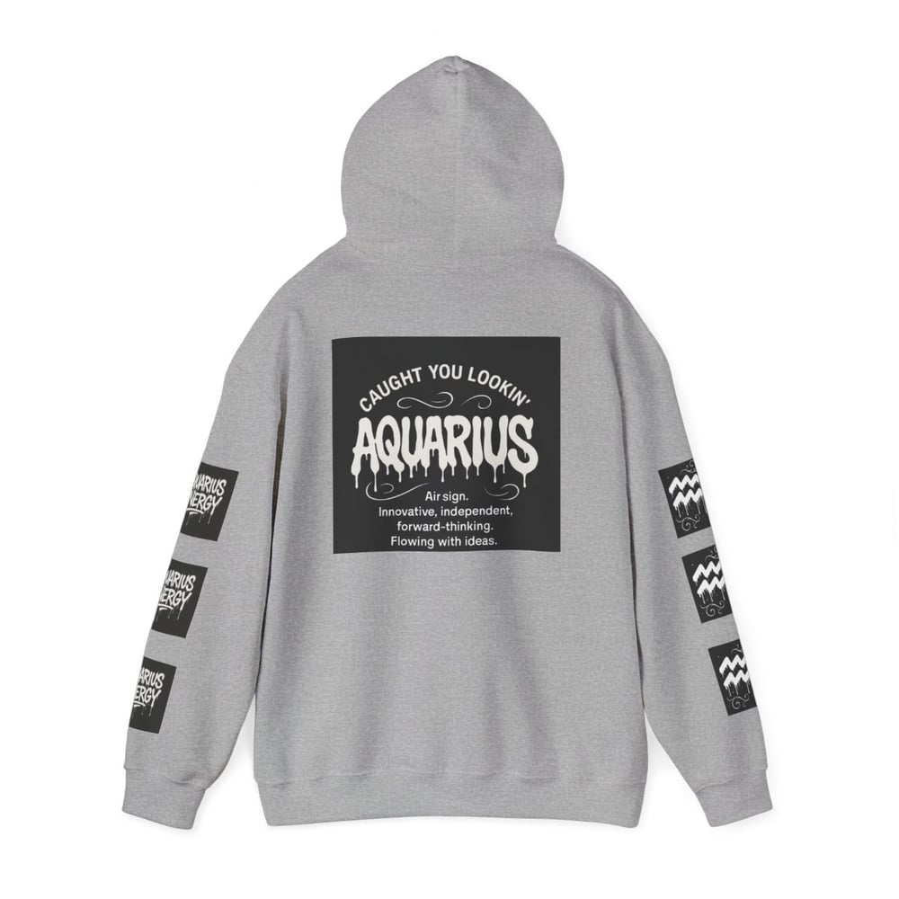 Image of Unisex Aquarius Zodiac Hoodie — All Eyes On Aquarius Graphic Sweatshirt