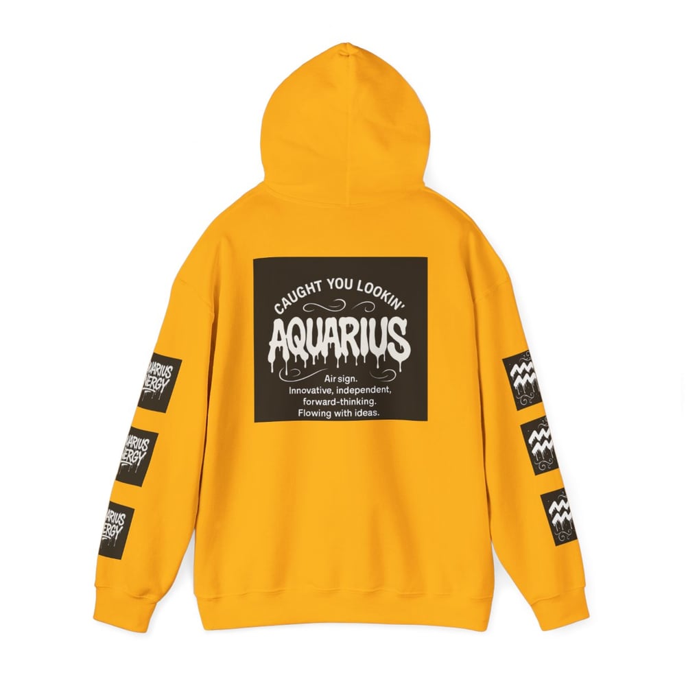 Image of Unisex Aquarius Zodiac Hoodie — All Eyes On Aquarius Graphic Sweatshirt
