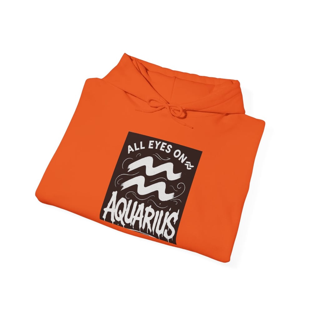 Image of Unisex Aquarius Zodiac Hoodie — All Eyes On Aquarius Graphic Sweatshirt