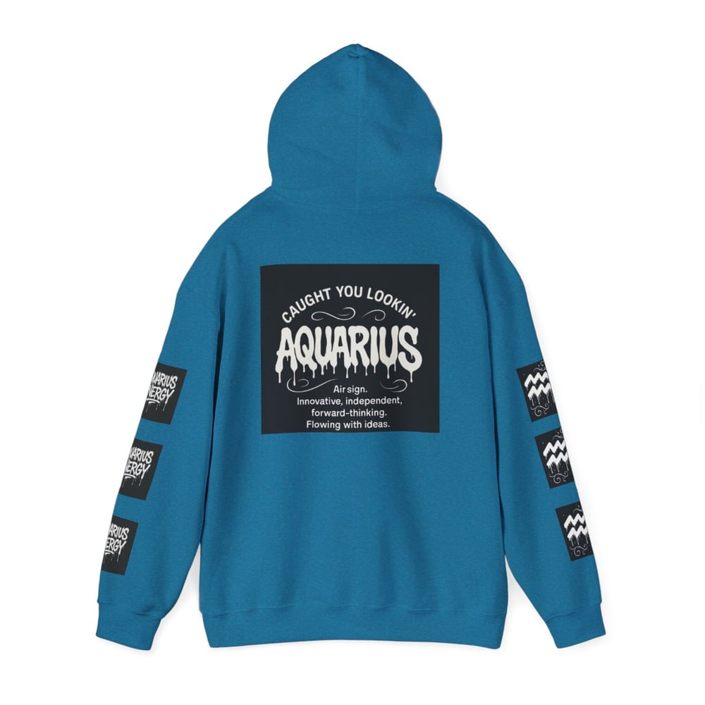 Image of Unisex Aquarius Zodiac Hoodie — All Eyes On Aquarius Graphic Sweatshirt