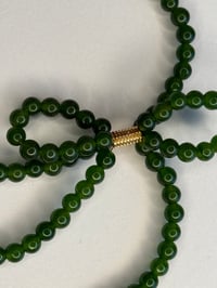 Image 2 of Dyed Jade Bow Necklace