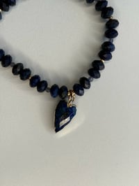 Image 2 of Lapis Lazuli Necklace with Heart Charm