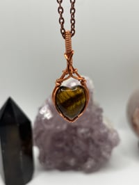 Image 1 of Tigers eye heart