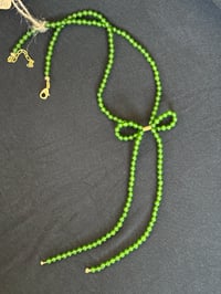 Image 4 of Dyed Jade Bow Necklace