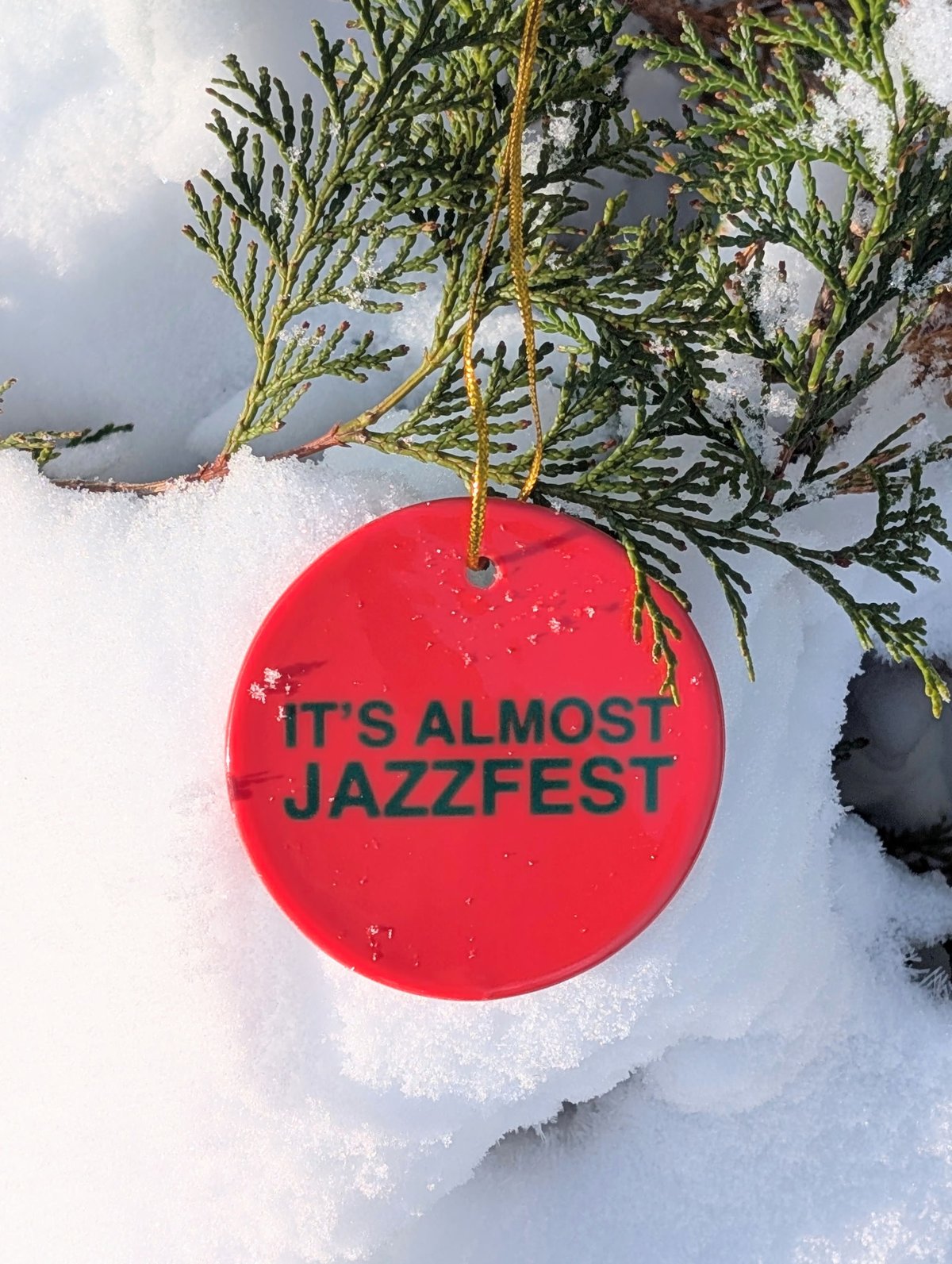 Almost Jazzfest Double-sided ceramic ornaments
