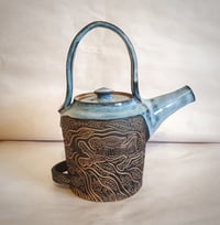 Image 1 of Hare and the Hound sgraffito teapot 
