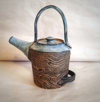 Image 3 of Hare and the Hound sgraffito teapot 