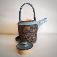 Image 4 of Hare and the Hound sgraffito teapot 