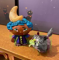 Image 1 of 'Moon Dragon and Wolf' 2-pc Custom Figures by Elisabeth Holmes