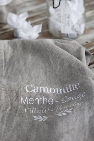 Image of Torchon en lin naturel Camomille