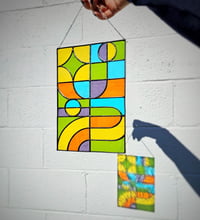 Image 1 of Bright Retro Geo Panel