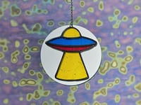 Image 1 of Stained Glass UFO - Primary Color
