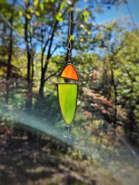 Image 2 of Stained Glass Fishing Lure - Orange and Green