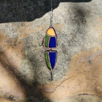 Image 2 of Stained Glass Fishing Lure - Blue, Green, and Orange