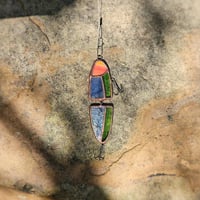 Image 3 of Stained Glass Fishing Lure - Blue, Green, and Orange