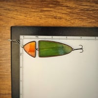 Image 4 of Stained Glass Fishing Lure - Orange and Green